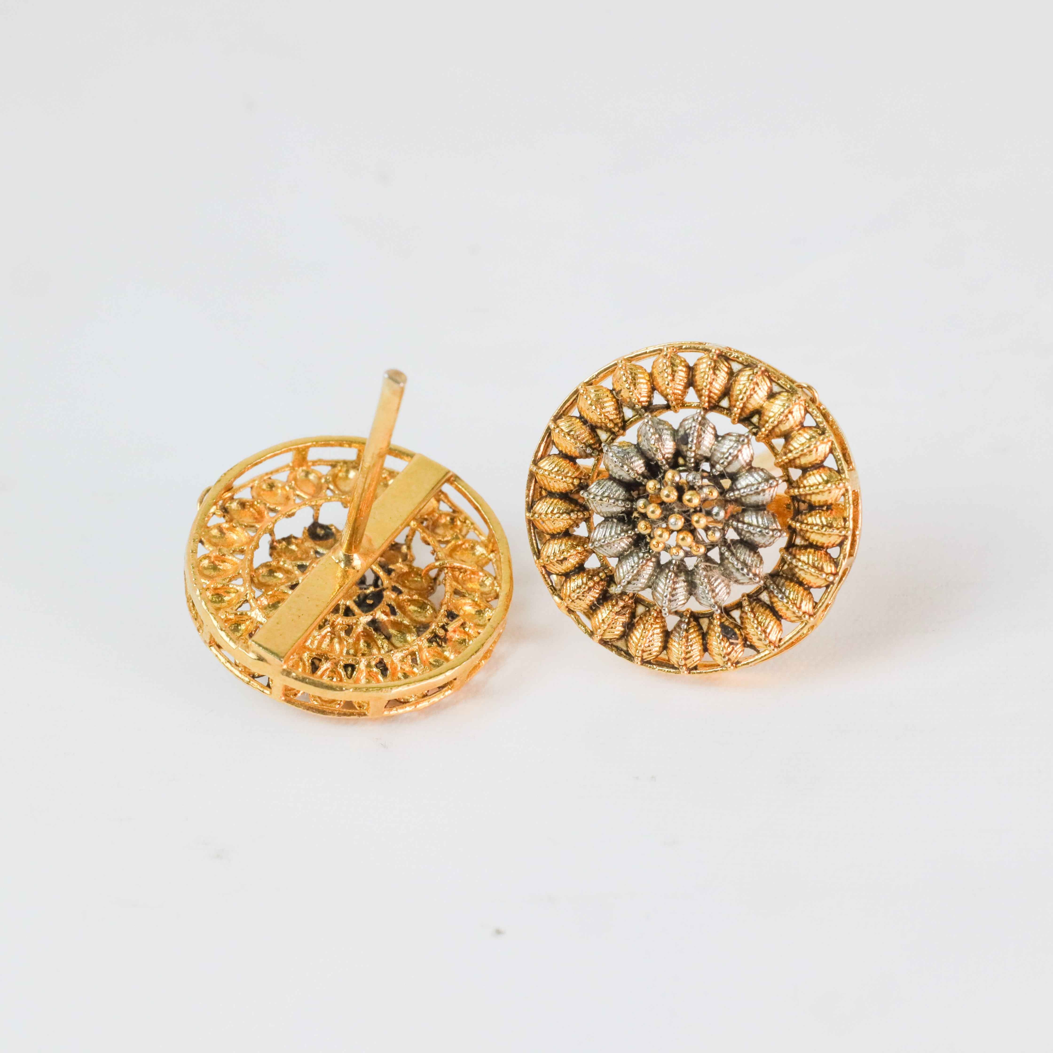 Elegant Gold & Silver-Toned Noor-e-Bahar Necklace Set