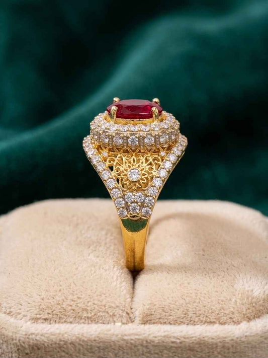 Ruby Stone Gold plated Ring