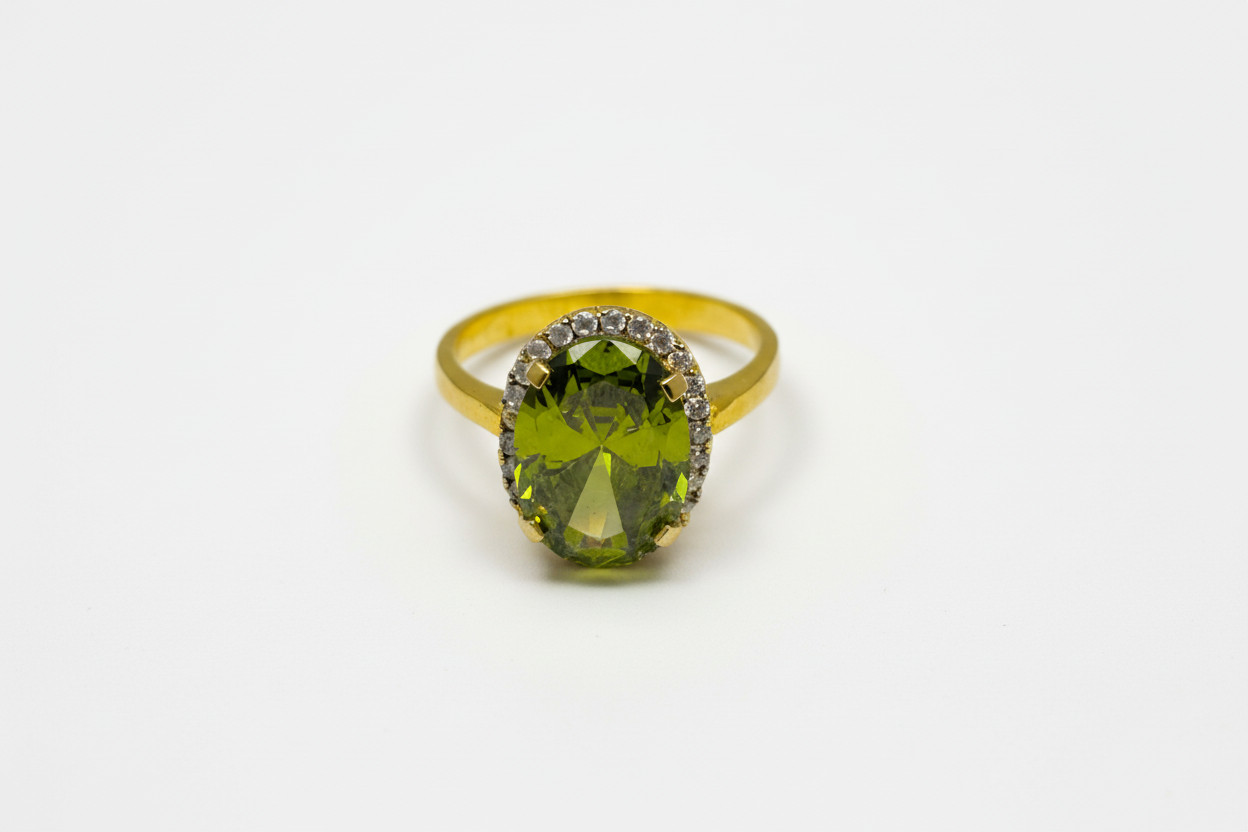 Beautiful Peridot stone Ring