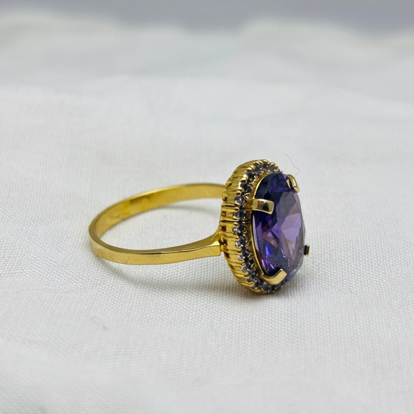 Imperial purple Oval stone Ring