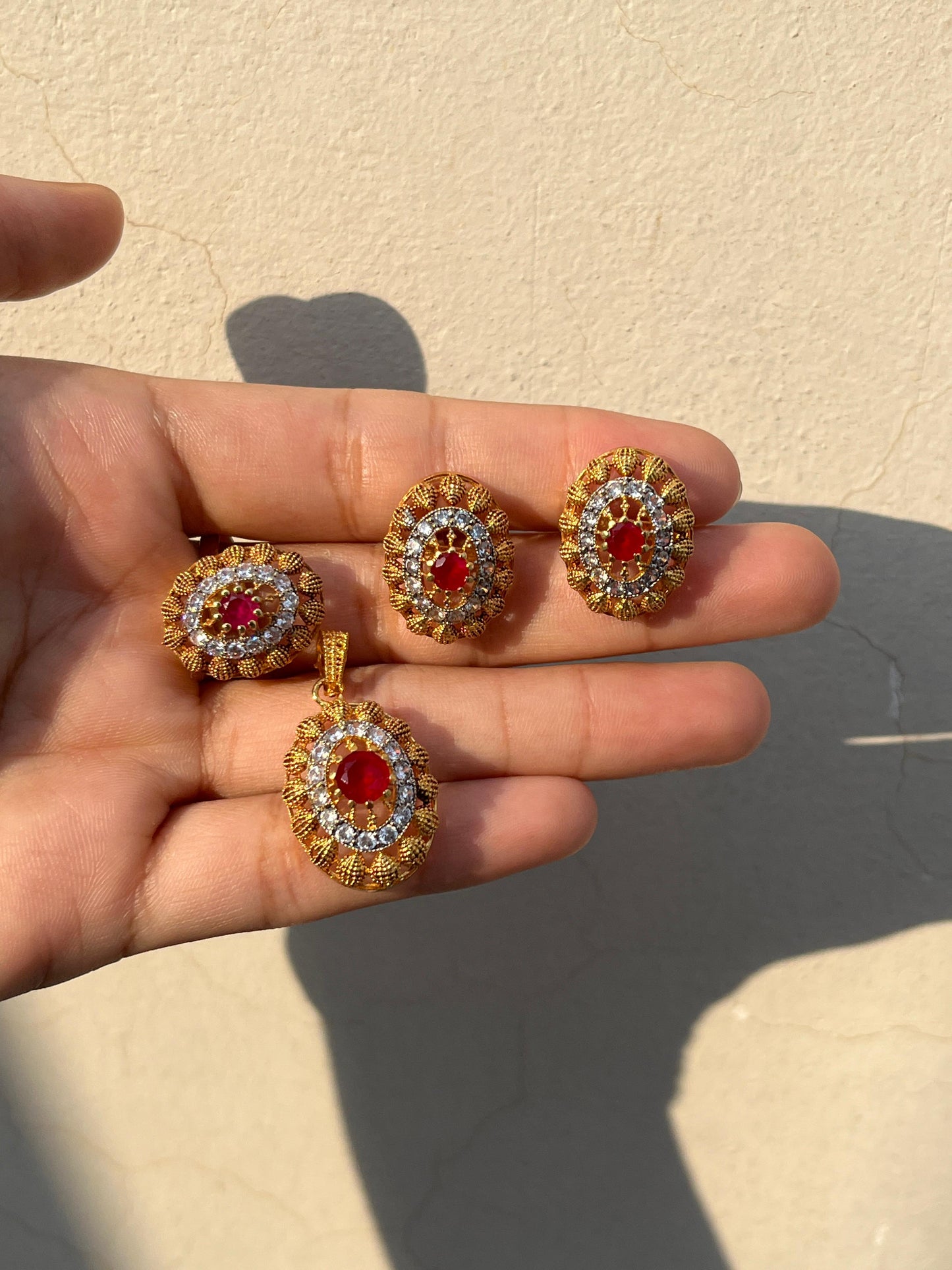 Ruby Regal gold plated Set
