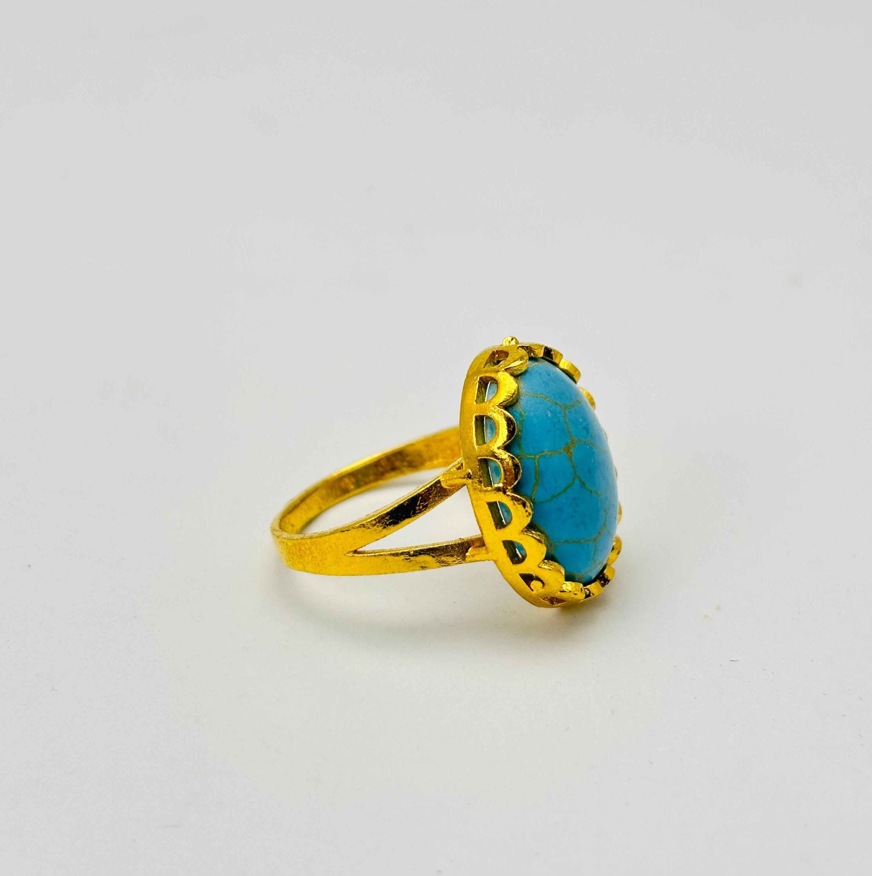 Gold plated ocean Sky Ring