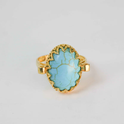Turquoise Gold Plated Ring