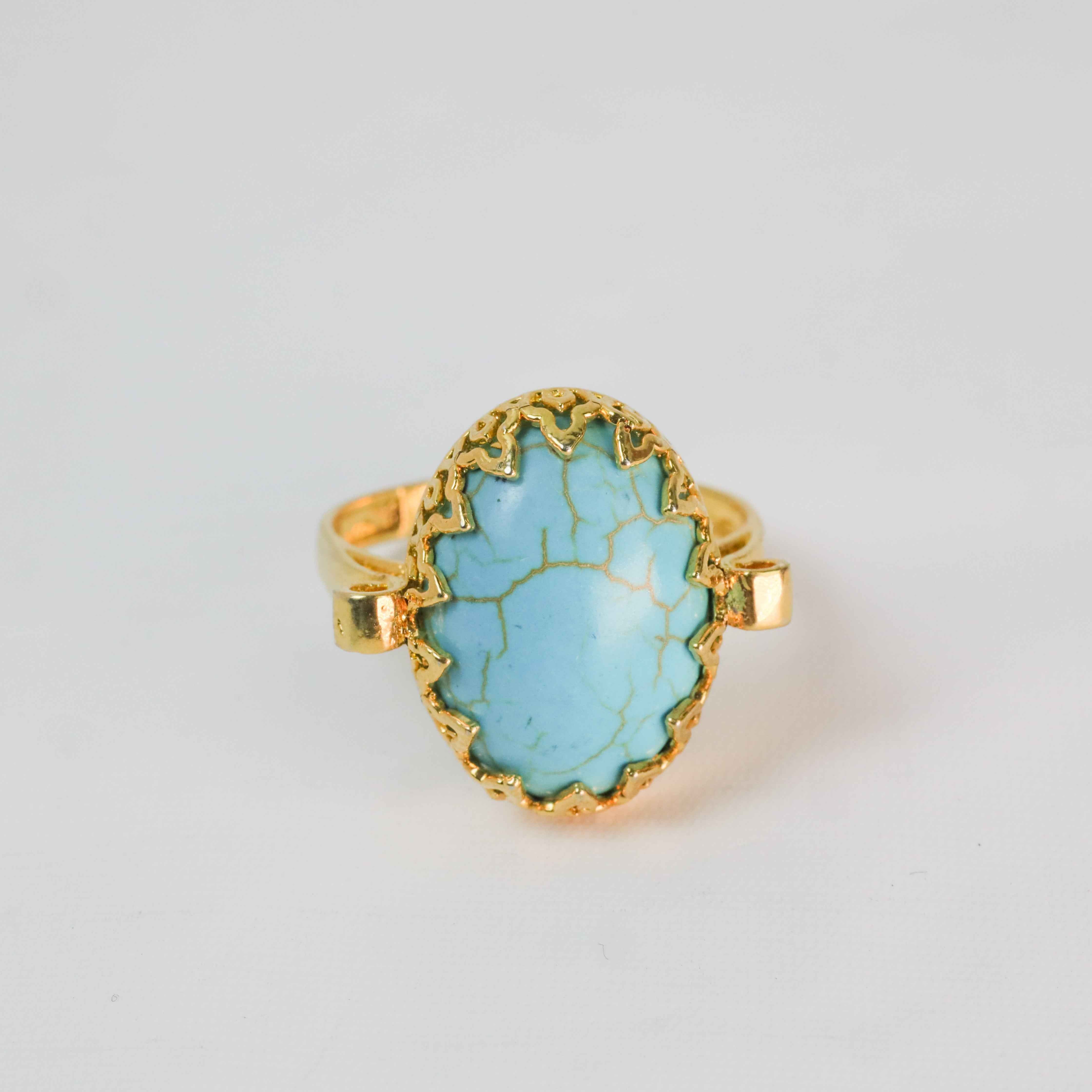 Turquoise Gold Plated Ring