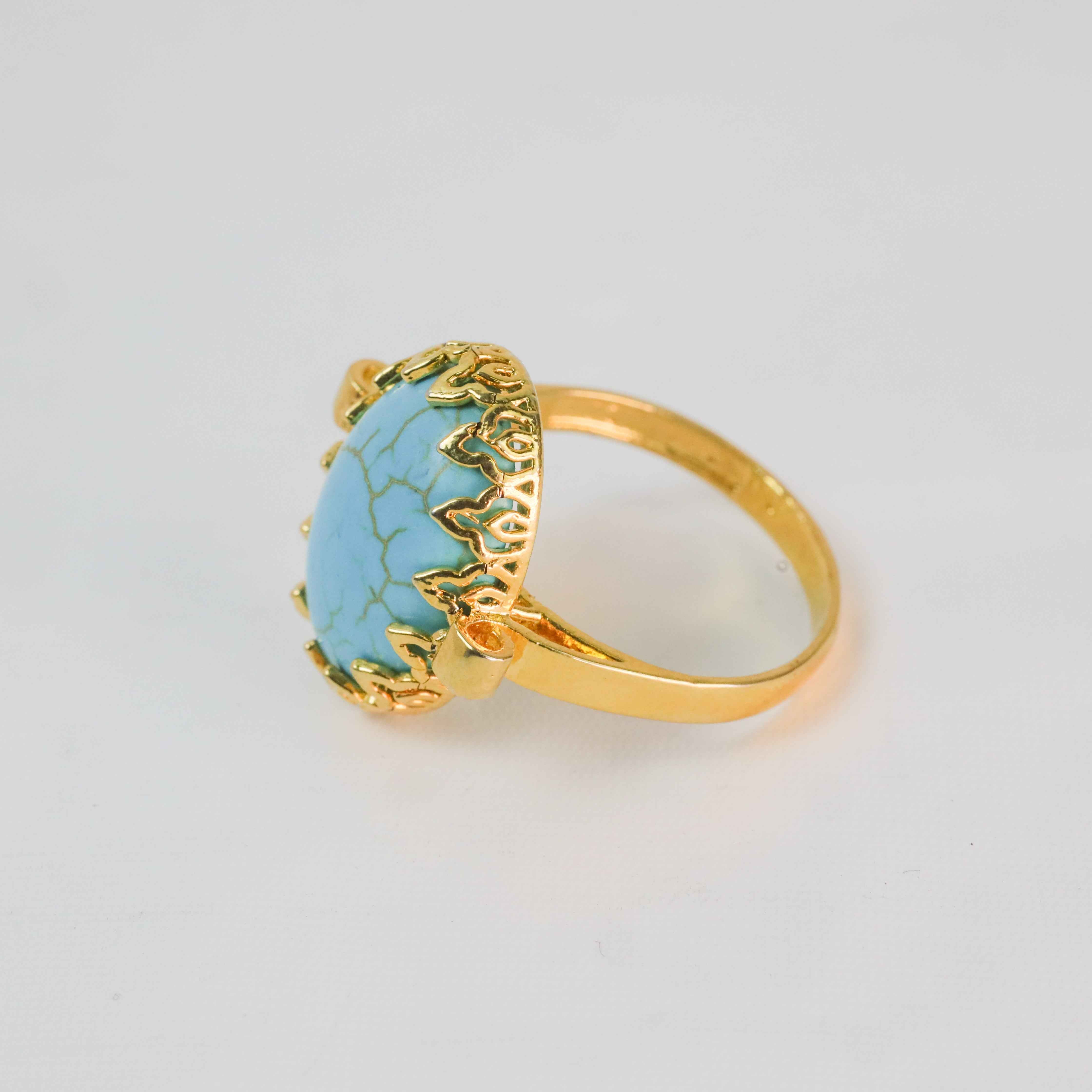Turquoise Gold Plated Ring
