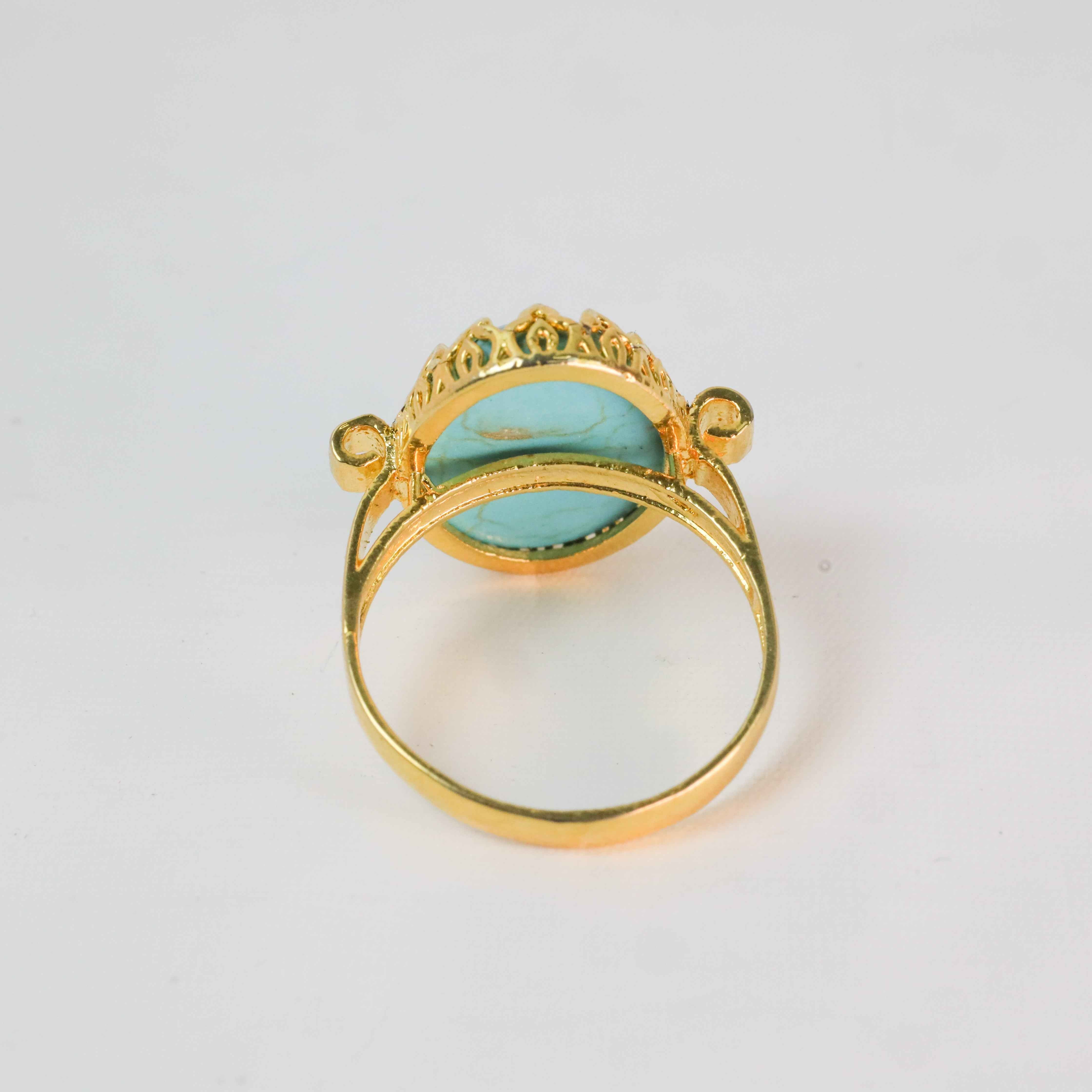 Turquoise Gold Plated Ring