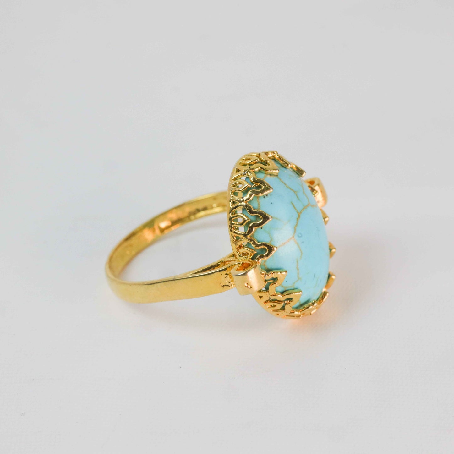 Turquoise Gold Plated Ring