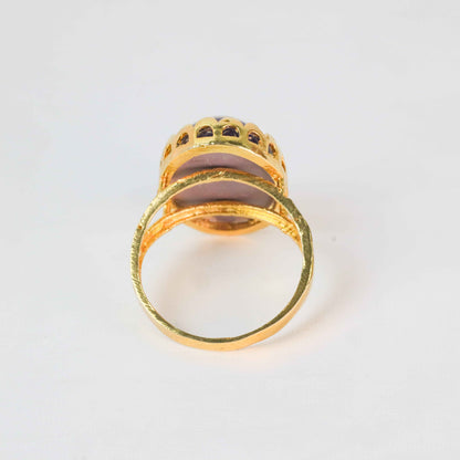 Gold Plated  galaxy Stone Ring