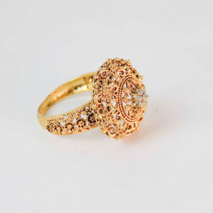Gold plated Lace Flower Ring
