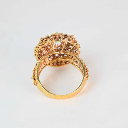 Gold plated Lace Flower Ring