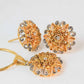 Gold Plated Stylish Floral Pendant Set