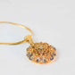 Gold Plated Stylish Floral Pendant Set