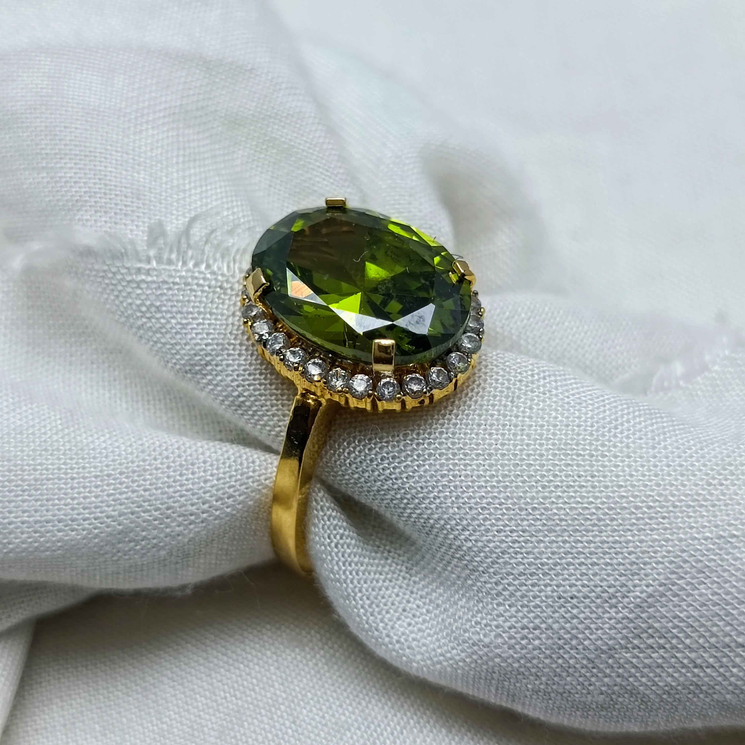 Beautiful Peridot stone Ring