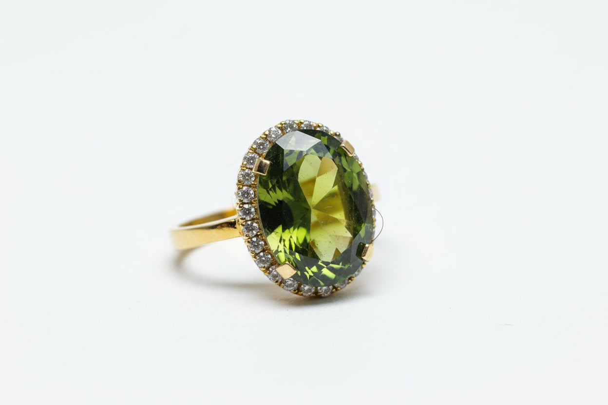 Beautiful Peridot stone Ring
