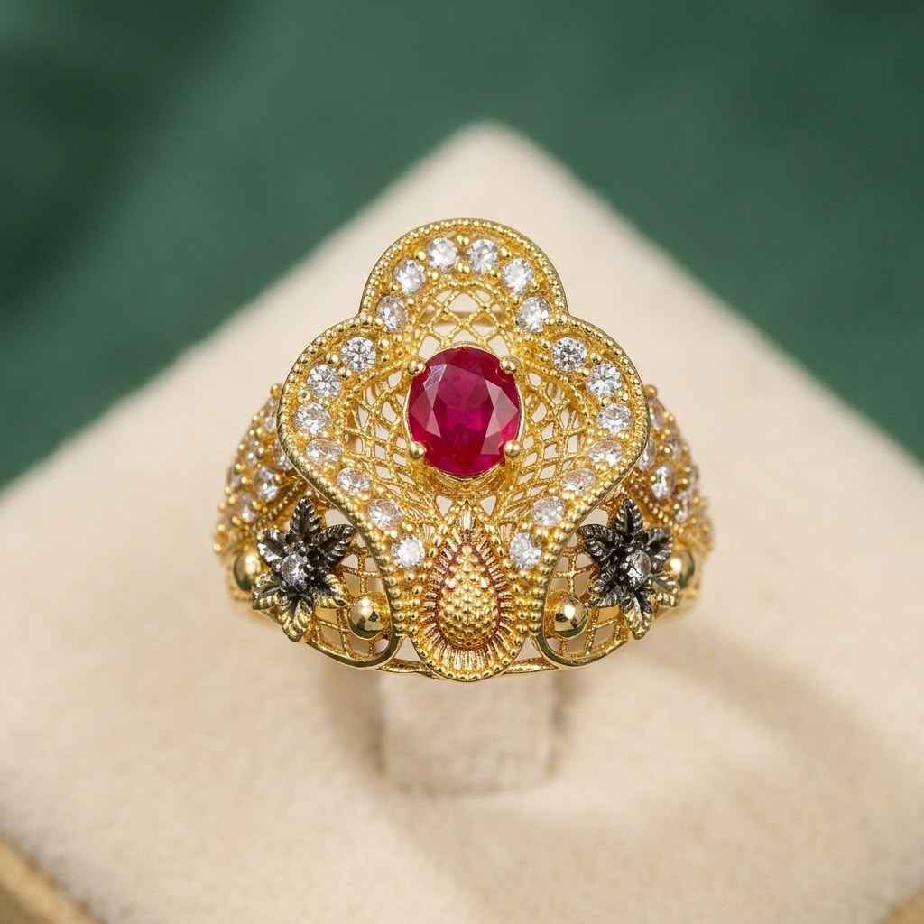 Beautiful Lal-e-Taj Ring