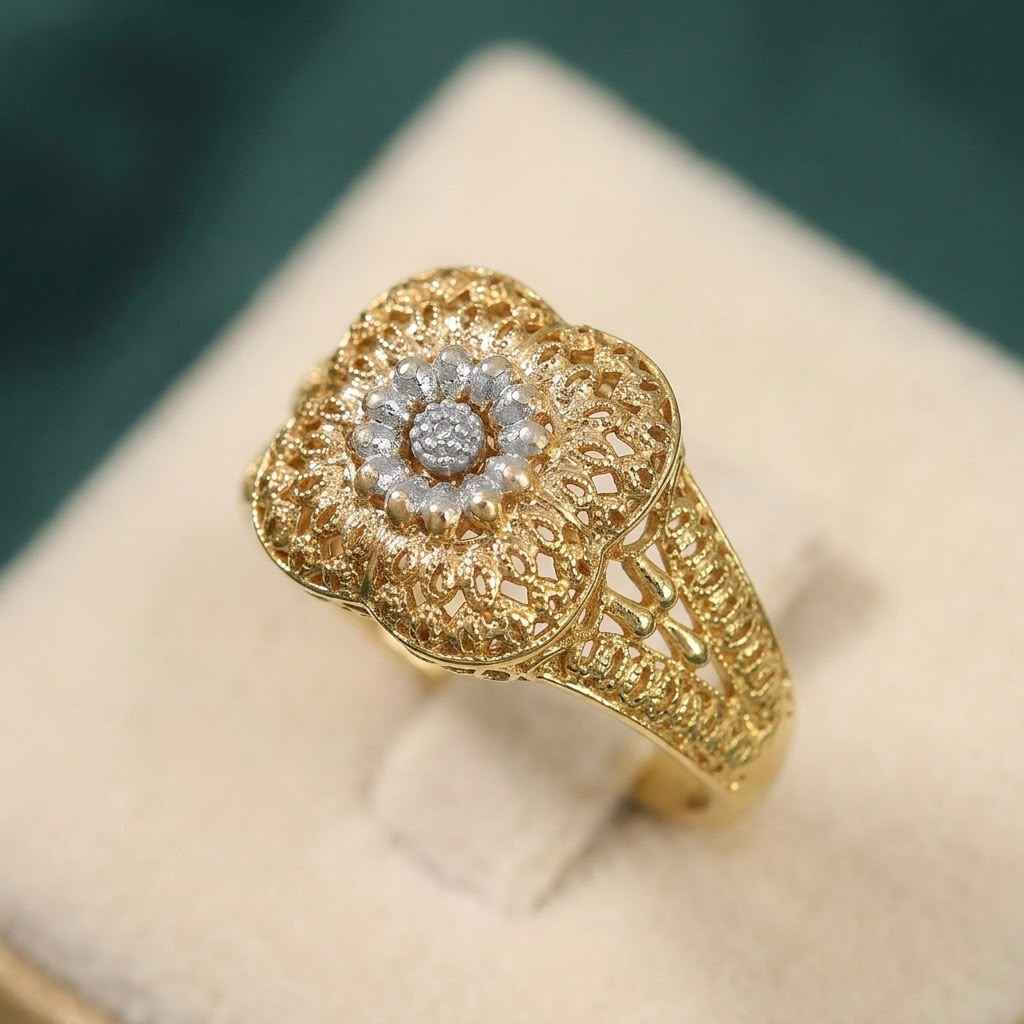 Traditional Gold Platrd Ring