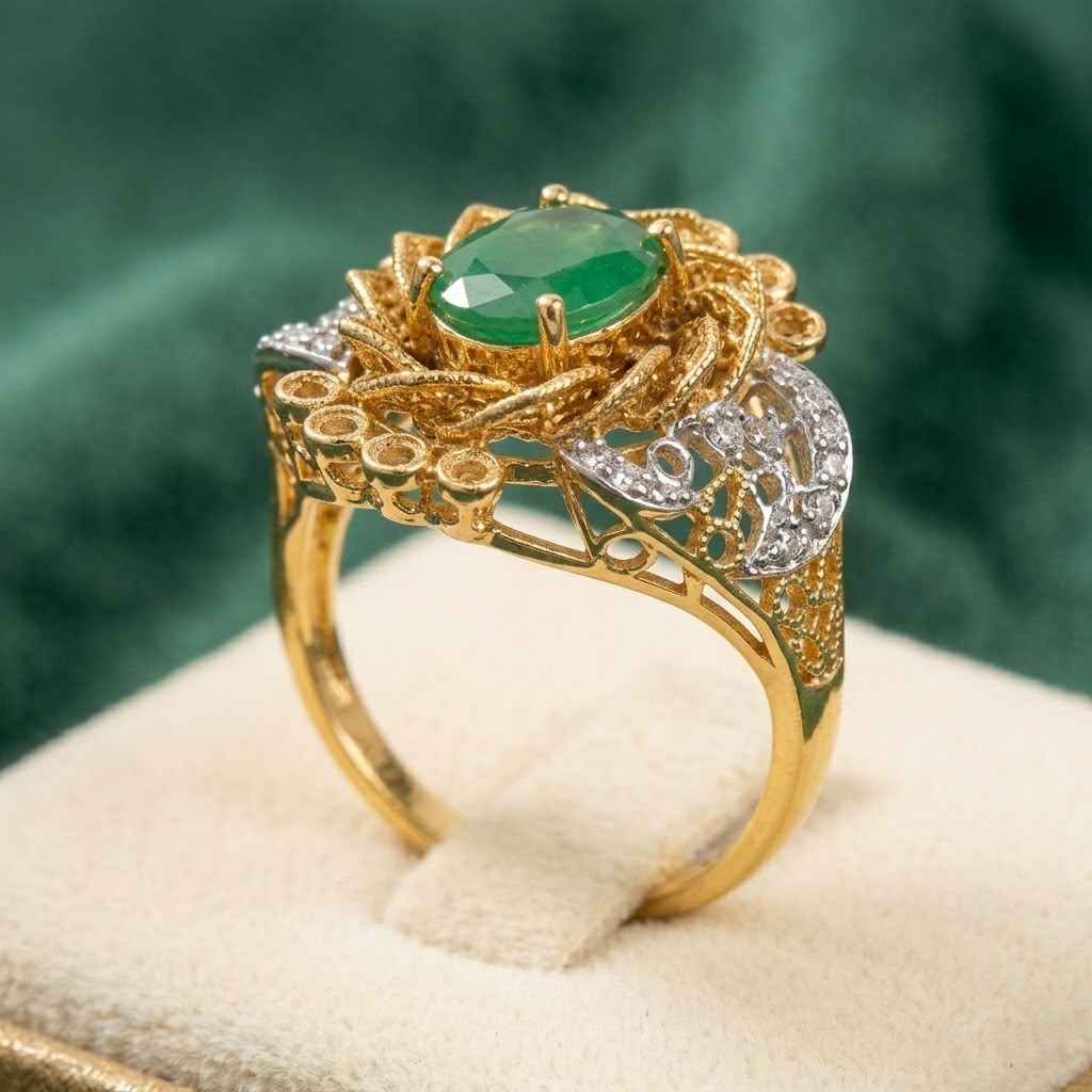 Rylos Gold Plated Ring