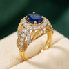 Blue Sapphire Gold Plated Ring