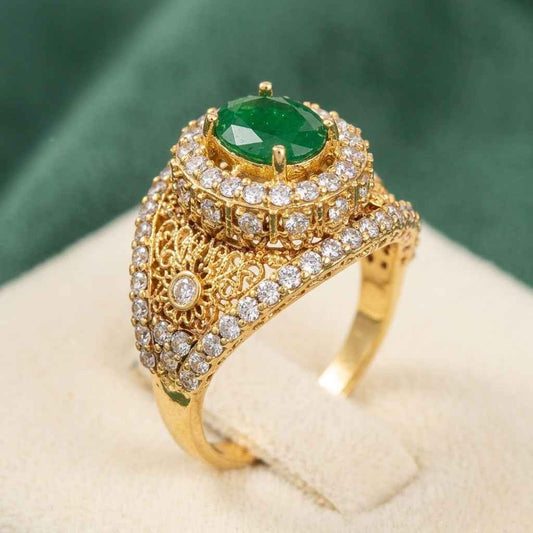 Royal Emerald Green Stone Ring