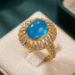 Crystle Stone Gold Plated Ring