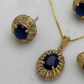 Blue Sapphire Stone Necklace Set