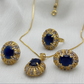Blue Sapphire Stone Necklace Set