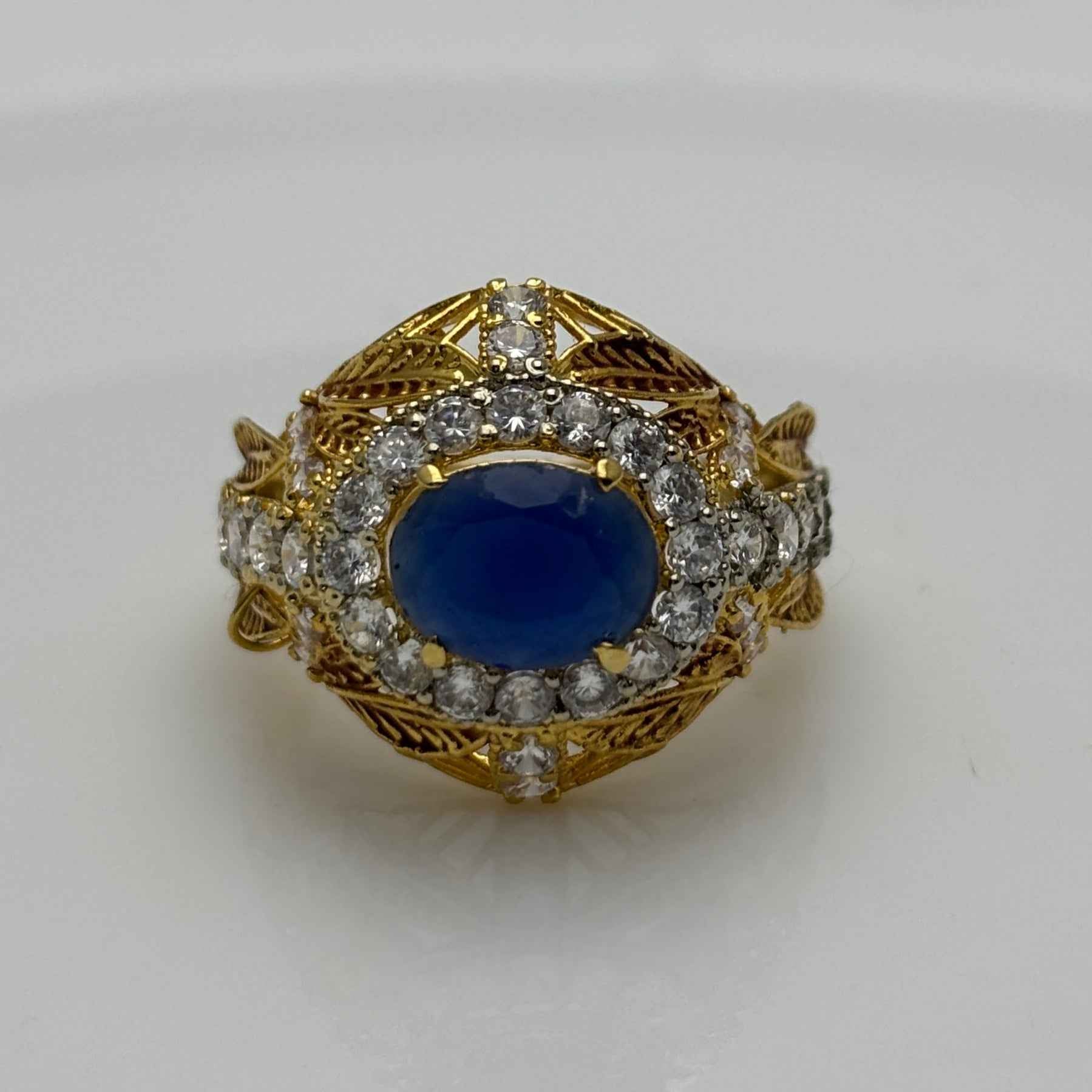 Gold-Plated Shah Blue Ring