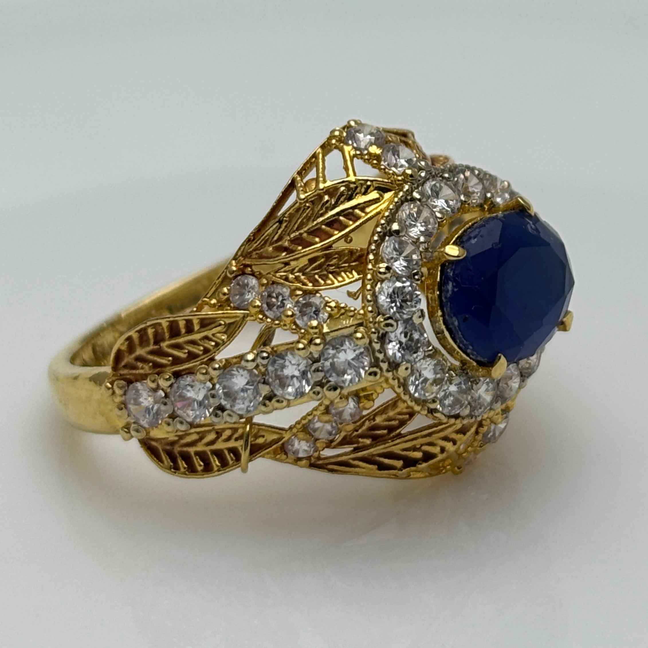 Gold-Plated Shah Blue Ring
