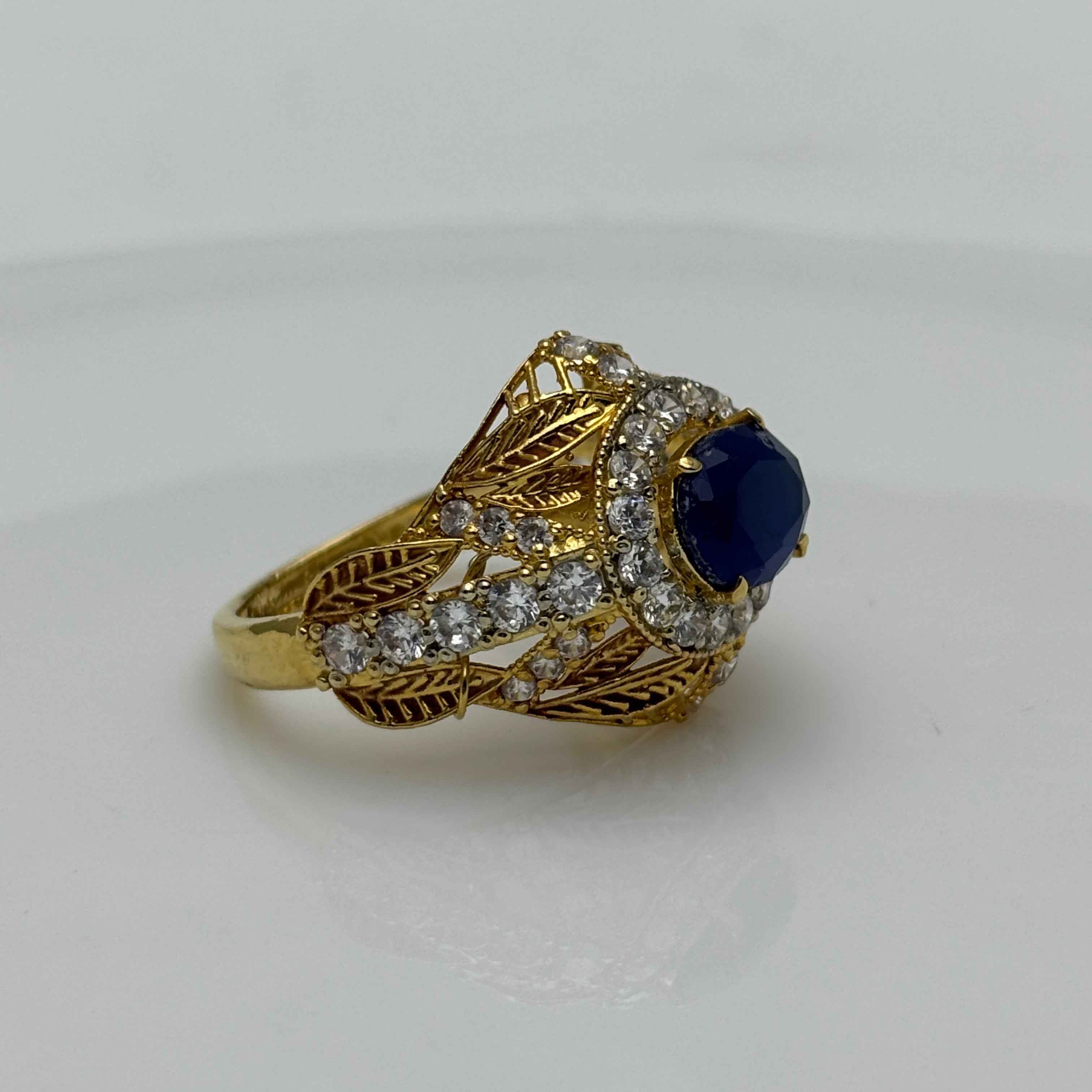Gold-Plated Shah Blue Ring