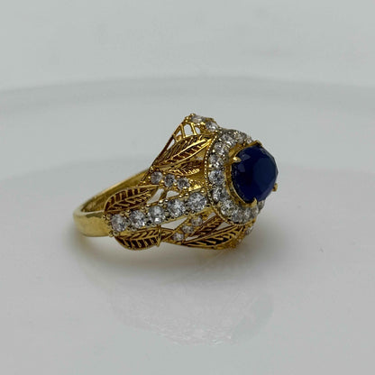 Gold-Plated Shah Blue Ring