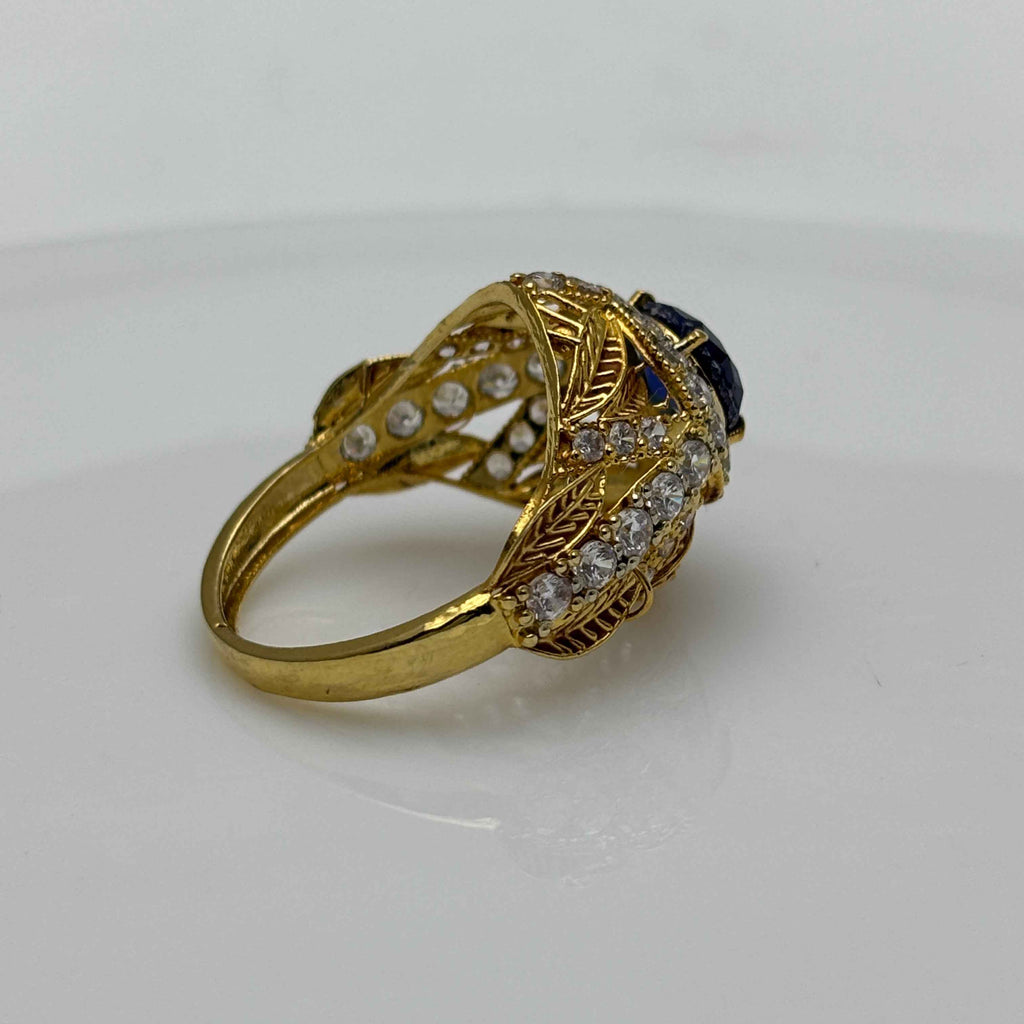 Gold-Plated Shah Blue Ring