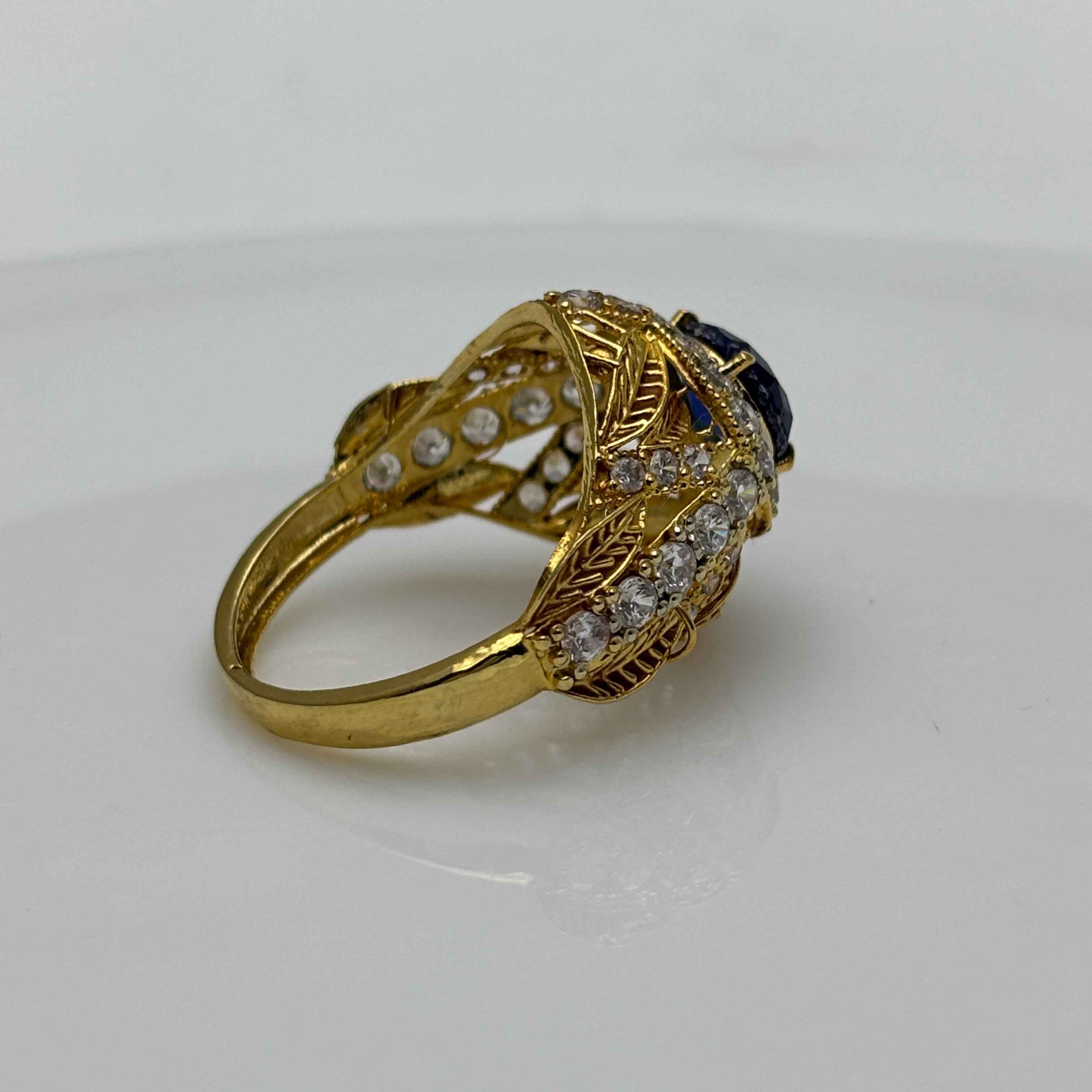 Gold-Plated Shah Blue Ring