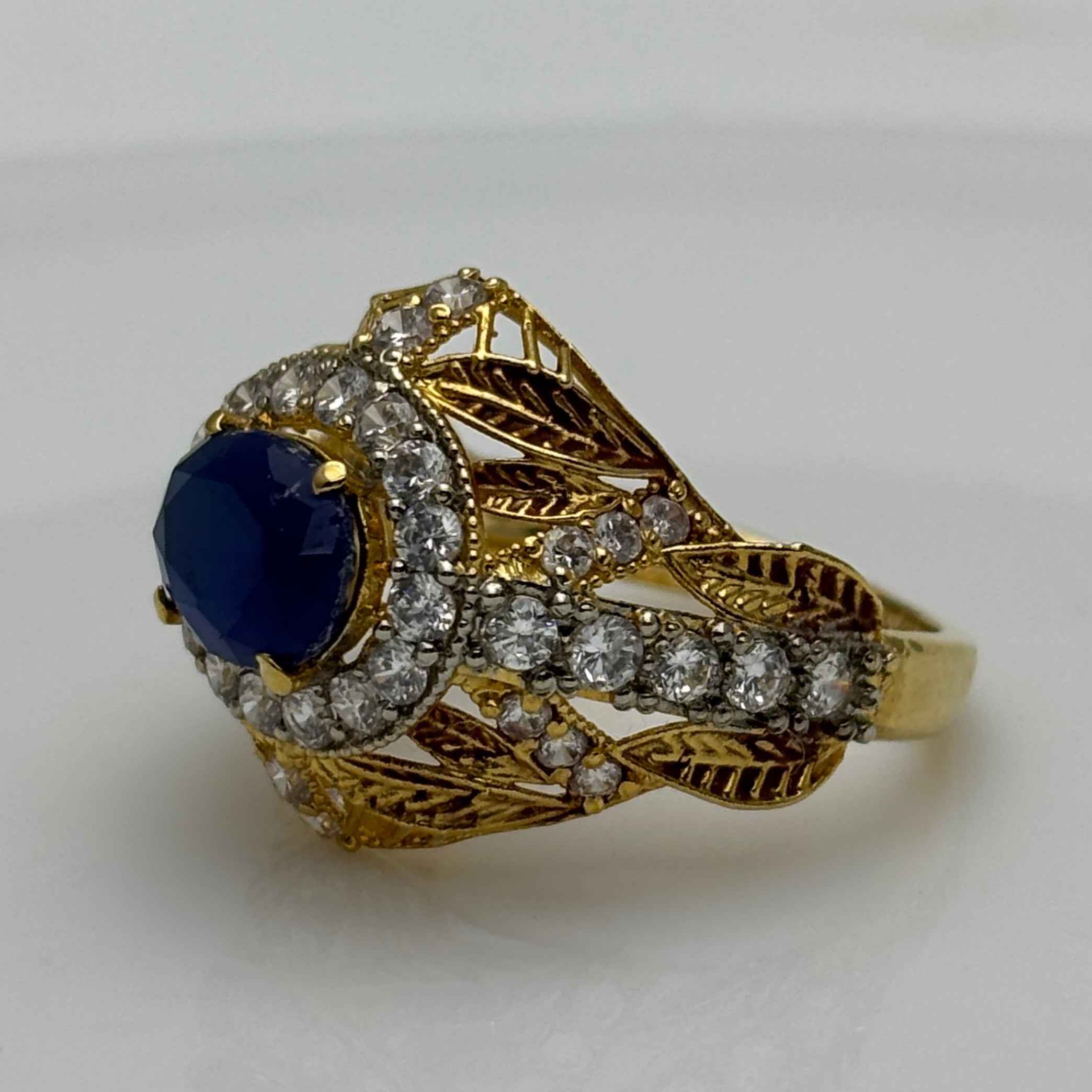 Gold-Plated Shah Blue Ring