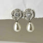 Floral Pearl with CZ Stone Earring