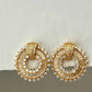 Elegant White CZ Stones Whoop Earring