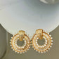 Elegant White CZ Stones Whoop Earring