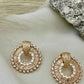 Elegant White CZ Stones Whoop Earring
