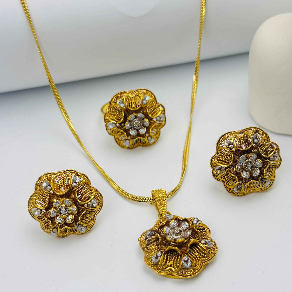 Gold plated flora set