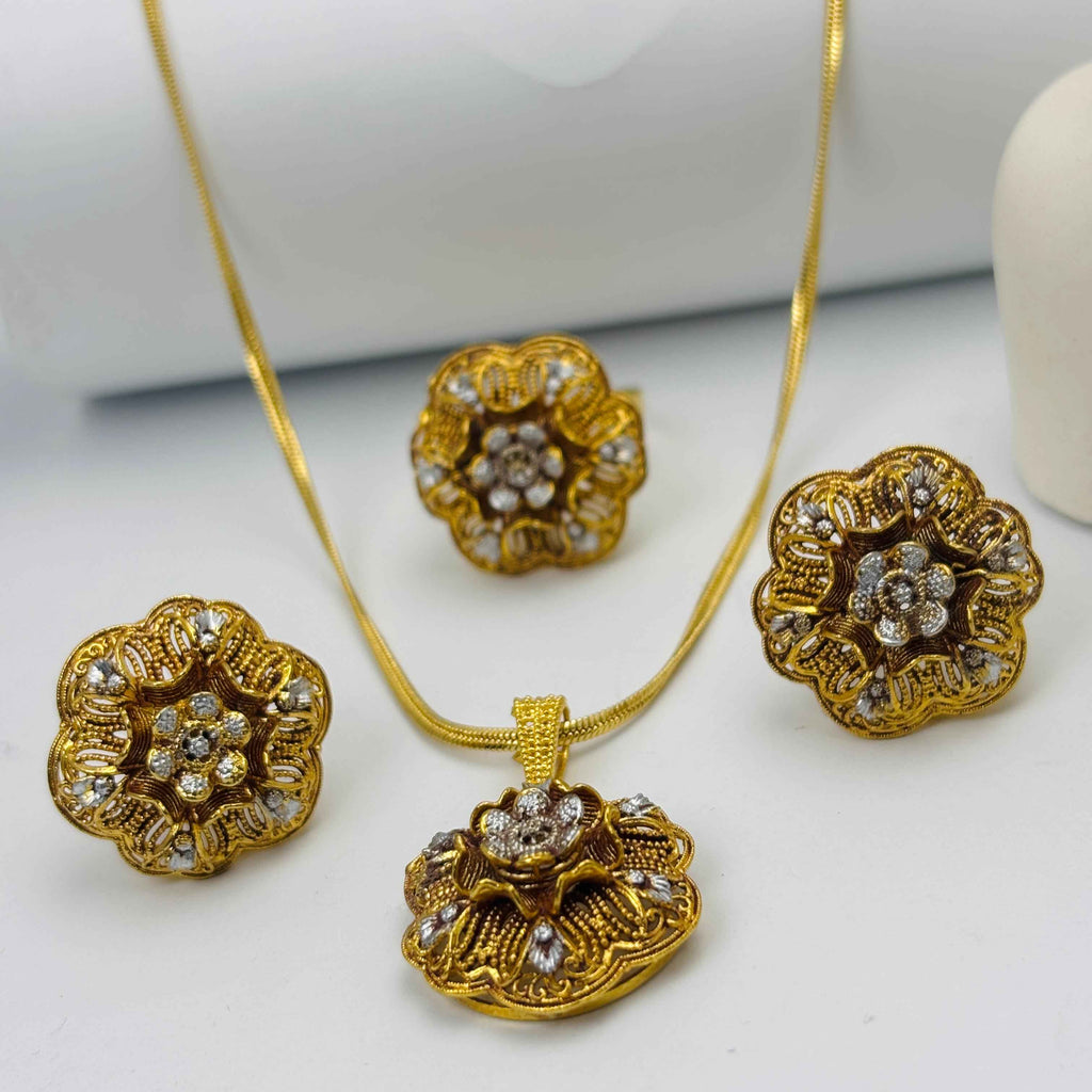 Gold plated flora set