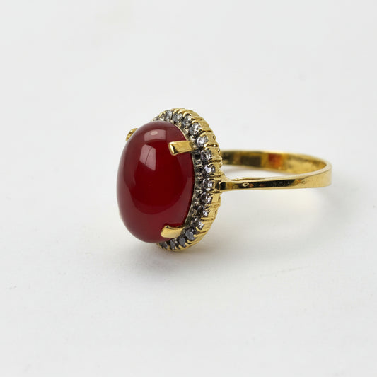 Gold plated Imperial Red Ring