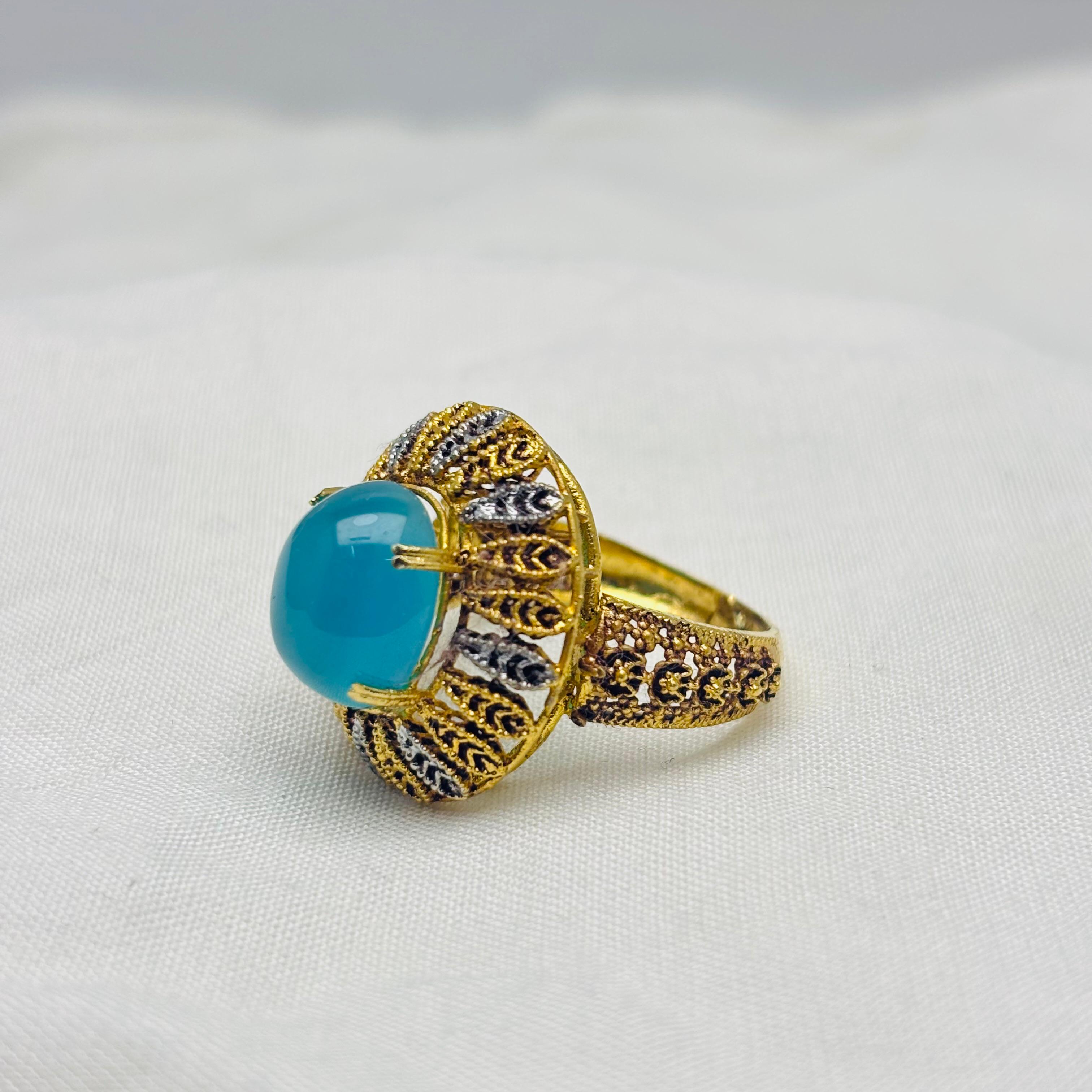 Lab crystal stone ring