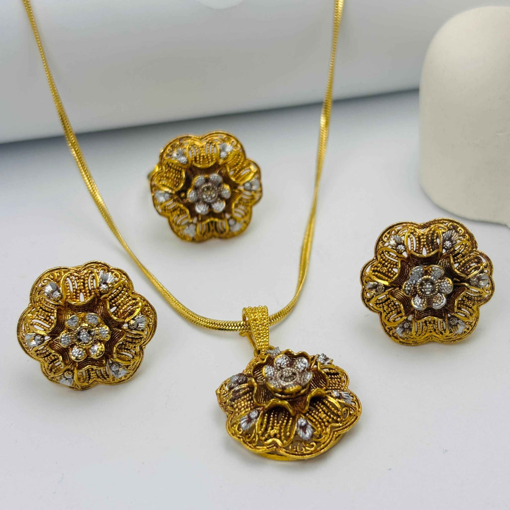 Gold plated flora set