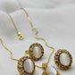 Royal white pendant necklace set