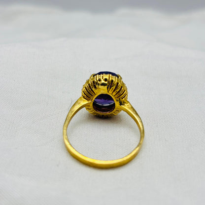 Imperial purple Oval stone Ring