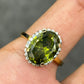 Gold plated Peridot stone Ring