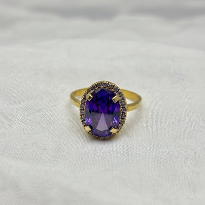 Imperial purple Oval stone Ring