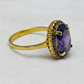 Imperial purple Oval stone Ring