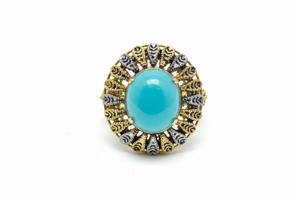 Lab crystal stone ring