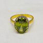 Gold plated Peridot stone Ring