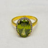 Gold plated Peridot stone Ring